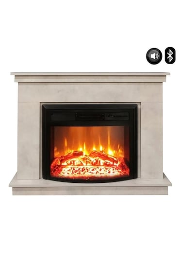 Dlc 1164s Retro 1800 Watt Taş Desenli Bluetooth Ve Ses Efektli Dekoratif Elektrikli Şömine