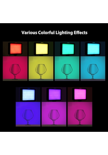 Andoer Rgb Dolgu Işığı Led Video Işıkları Siyah 2'li Paket Siyah