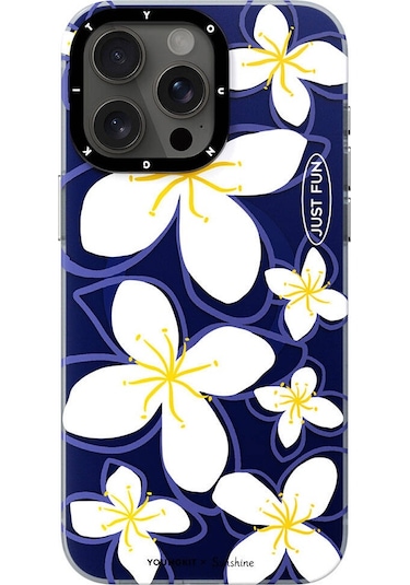 İphone 15 Pro Uyumlu Kılıf Magsafe Şarj Özellikli Sunshine Tasarımlı Youngkit Smile Serisi Lacivert