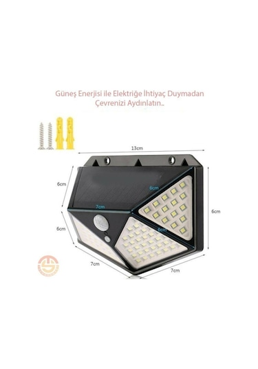 Konyax Solar Bahçe Aydınlatma Lambası 100 Led Renkli