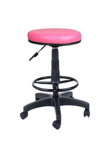 Bürocci Plastik Ayaklı Yüksek Tabure-Pembe-2999U0120