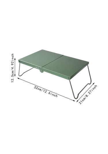 Suntek Mini Kamp Masası Katlanır Tour Yard Barbekü Için Yeşil