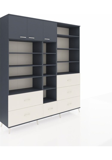 Hyperion Dolap 17 Raflı 6 Çekmeceli 3 Kapaklı 220x44x243 Antrasit-antrasit/aytaşı Antrasıt/aytası Hyperion Dolap 17 Raflı 6 Çekmeceli 3 Kapaklı 220x44x243 Antrasit-antrasit/aytaşı Antrasıt/aytası