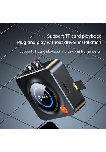 Honmex 5.1 Hıfı Bluetooth Alıcı, Nfc İle Araç Bluetooth Adaptörü, Konuşma Desteği Ve Tf Kartlı Mp3 Çalar