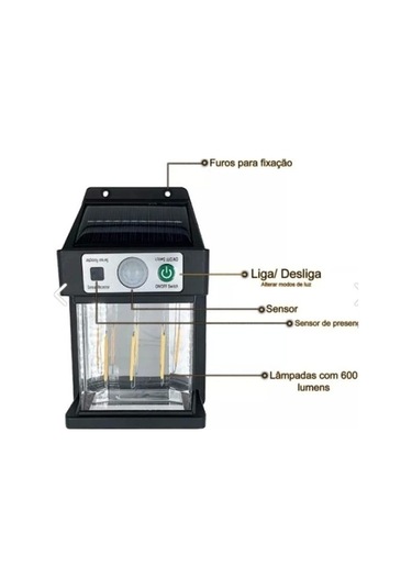 Güneş Enerjili Hareket Sensörlü Duvar Lambası Diğer