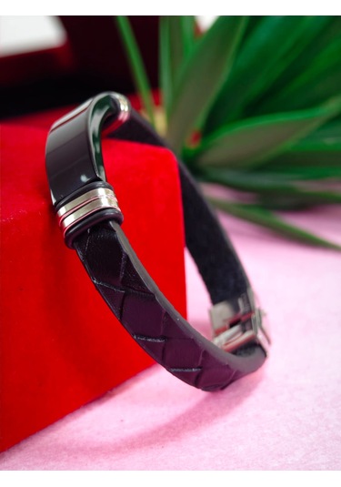 Çelik Derili Bileklik Kişiye Özel İsimli Paslanmaz Derili Çelik İsimli Bileklik 316 L Çelik Açık Mavi