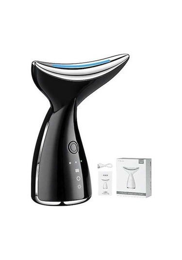 Pazly Boyun Yüz Titreşimli Mectime Masaj Cihazı Siyah, Led Foton Teknolojisi Siyah