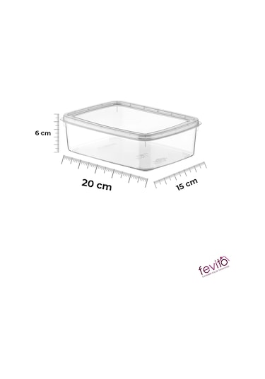 Mikrodalga Ve Difrizde Kullanılabilen Saklama Kabı Seti 4 Lu Beyaz S-410 Şeffaf