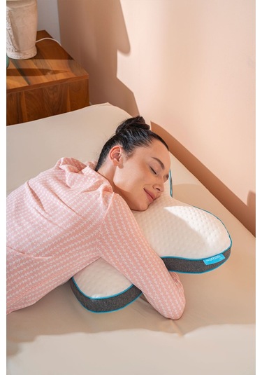 Kelebek Yastık Yüzüstü Yatış Yastığı 57 45 13cm Beyaz