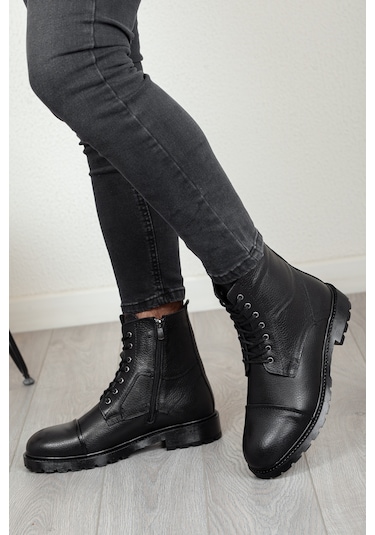 Daxtors D402 Hakiki Deri Soğuk Geçirmez Kışlık Erkek Bot Kauçuk Taban 22kdaat10000005-53 001