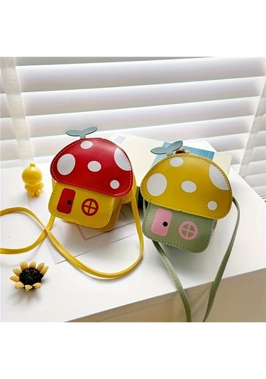 Elmpaly Küçük Ev Çapraz Çanta Moda Prenses Para Cüzdan Kırmızı Kırmızı