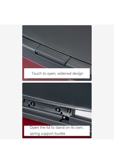 Sones Vitunhoo Tg3450 Uzun Bacaklı Çöp Kutusu Ev Tipi Kapaklı Çöp Kutusu Mürekkep Yeşili Yeşil