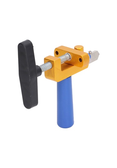 Folinda Tungsten Çelik Cam Seramik Kesici, Ergonomik Tutamaklı Entegre Tasarım, Ev Tamiri İçin Çok Amaçlı, 2 Kesici Ucu Ve 4 Yastık İle