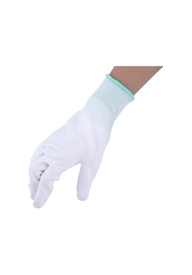 Elektronik İşçisi İçin Antistatik Kaymaz Eldiven Pu Kaplamalı Avuç İçi Parmak Kısmı M