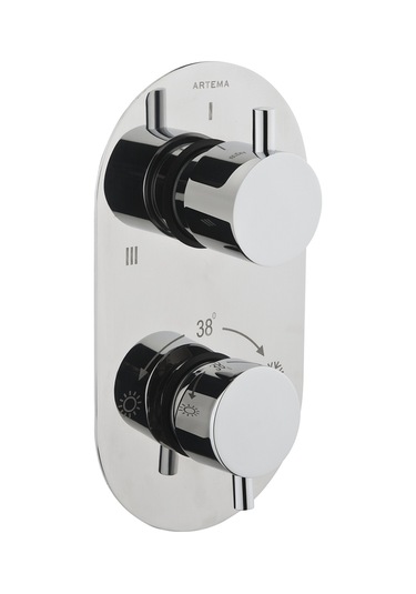 Artema AquaHeat A47117 R2 Ankastre Banyo/Duş Bataryası, Krom