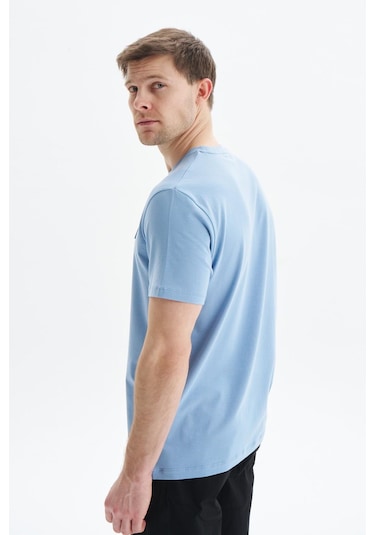 AR-MA Arma Erkek Regular Fit Basic Süprem Bisiklet Yaka Tişört Y29344472602 Mavi