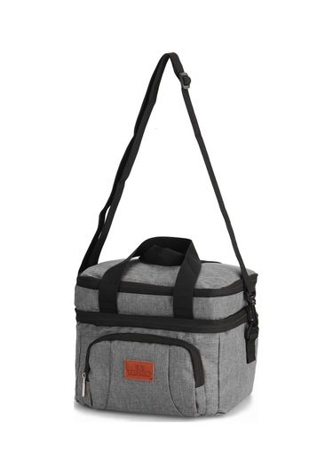 Suofeng Isı Saklamalı Outdoor Pansiyon Çantası, 8l/20l Seçenekli, Oxford Kumaş, Su Geçirmez, Tek Omuzlu, Yemek Taşıma Çantası Gri