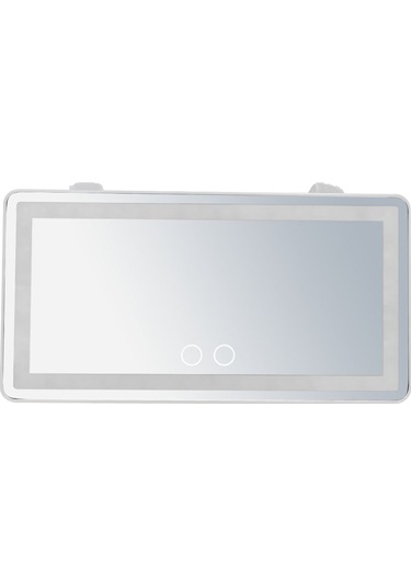 Lemestar Led Aydınlatmalı Araç Aynası: 3 Renkli Işık, Şarj Edilebilir, Beyaz Renk, Kolay Kurulum Beyaz