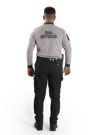 Yeni Tip Kamu Özel Güvenlik Kışlık Sweatshirt Armalı Açık Füme