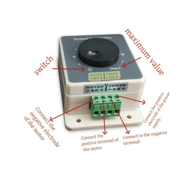 Trendooze 20a Pwm Dc Motor Hız Regülatörü 10-60v Dijital Gösterge Kompakt Endüstriyel