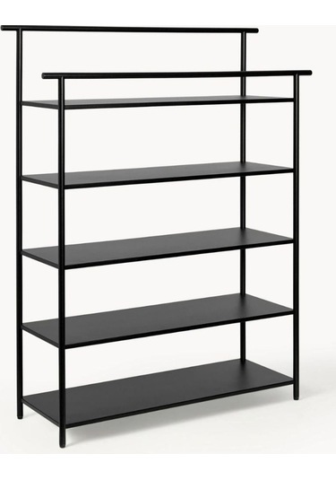 Dora Çok Amaçlı Metal Saclı Ayakkabı Rafı Siyah