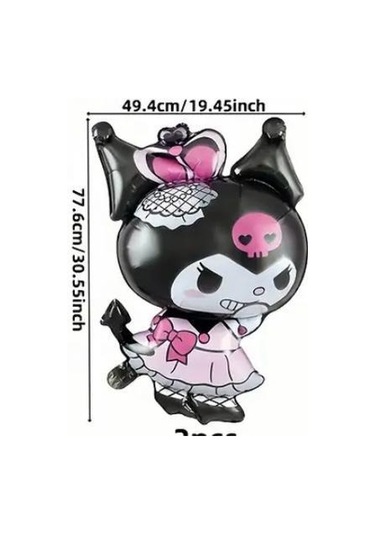 Folyo Balon Kuromi Temalı 50x78cm Doğum Günü Balonu Çok Renkli