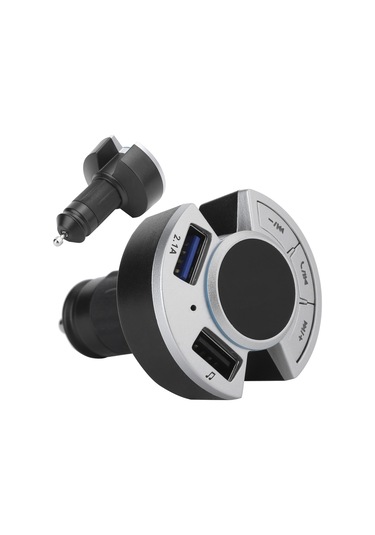 Geeroyoo Araç Bluetooth 5.0 Çalar Fm Transmitter - 128gb Usb/tf Destekli, 2.1a Şarj, Dijital Ekran, Çağrı Bildirimi