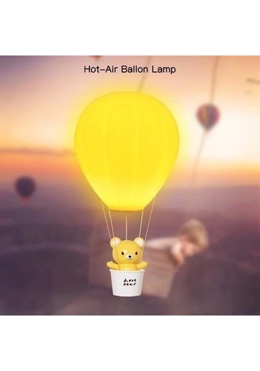 Buffer Balonlu Ayıcıklı Eğlenceli Dekoratif Gece Lambası Aydınlatması Renk