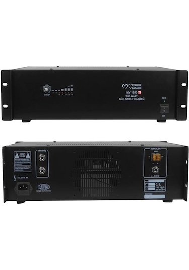 Magicvoice Mv-1550 500 Watt 4-8 Ohm 100 Volt 19 Rack Hat Trafolu Power Anfi