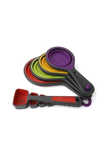 Ruicoo Bakım Ve Pişirme İçin 8 Parça Silikon Ölçü Kupa Ve Kaşık Seti - Ölçümlü, Esnek Ve Dayanıklı Ev Gereci Diğer