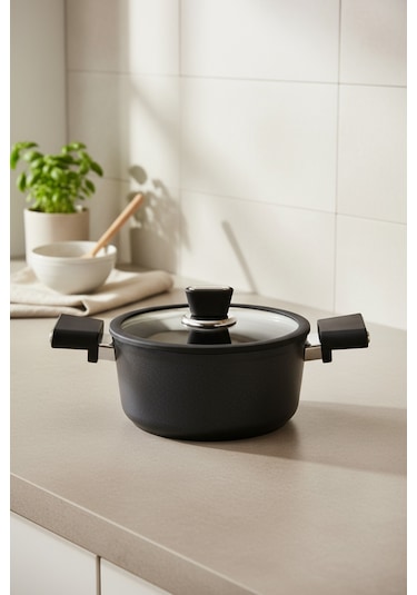 Bernardo Mayasa 7 Parça Seramik Tencere Seti Siyah Fil Dişi