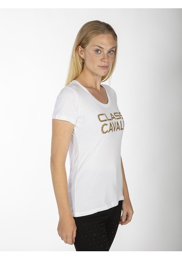 ROBERTO CAVALLI  Kadın T'shirt RRC5499L Beyaz
