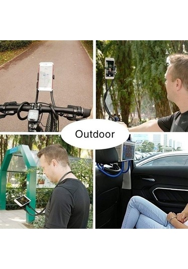 Dima Home-044 Boyunluk Telefon Taşıma Aparatı Siyah