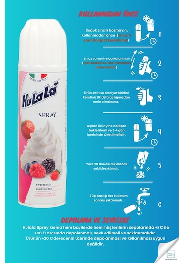 Hulala Şekerli Yağlı Sprey Krem Şanti̇ 250 G