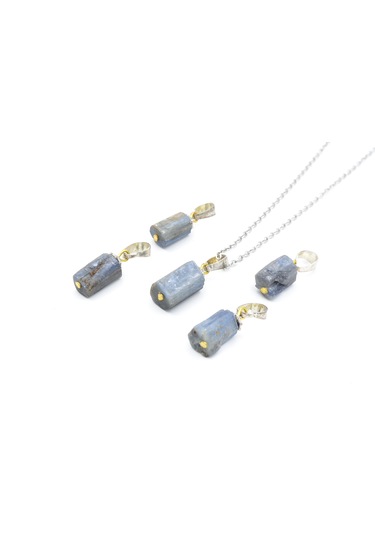 Murty99 Hakiki Doğal Kyanit Taşı Kolye Ucu Lacivert