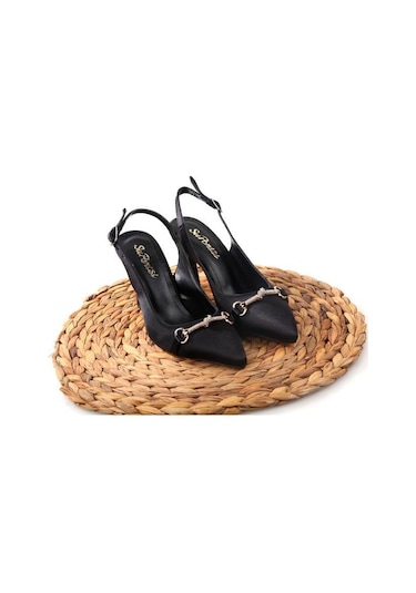 Papuçcity Sprs 02833 8,5 Cm Topuklu Kadın Arkası Açık Stiletto Ayakkabı 001
