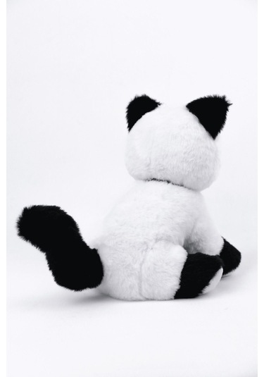 Peluş Oyuncak Oturan Kedi Çift Renkli 30 Cm Siyah - Beyaz