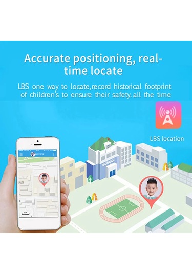 Geeksen Çocuklar İçin Akıllı Telefon Saati 2g Ağ Çocuklar İçin Lbs Konum Akıllı Saat (İthalatçı Garantili)