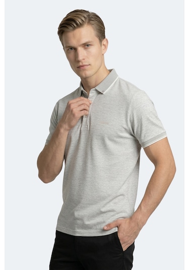 Slazenger Zeru Erkek Polo Yaka Gri Tişört