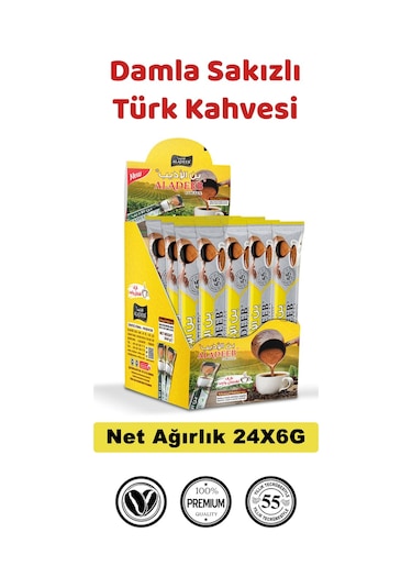 Aladeeb Damla Sakız Aromalı Türk Kahvesi 24 x 6 G