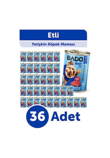 Bado Yetişkin Yaş Köpek Maması Etli 400gr 36'lı