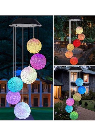 Greentech Güneş Enerjili Renk Geçişli Kristal Top Aydınlatma / GT-SL10