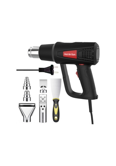 Maiyame 2000w Isı Torbası 50-650 C Sıcaklık Aralığı 2 Lü Hava Akımı Ayarı 5 Ağızlı + 1 Scraper Profesyonel Kullanım Eu Standartı Siyah