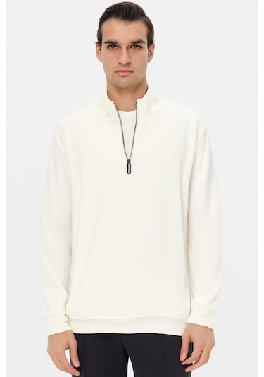 D'S Damat Ds Damat Regular Fit Ekru Düz Sweatshirt 5hce26172202m E01