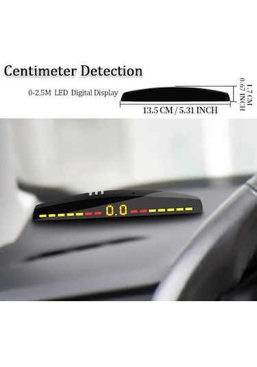 Chuangyinshop Golden Sp4 Araç Geri Vites Sensörleri 4 Park Sensörü Ekran Göstergeli Ses Uyarılı 8 Renk