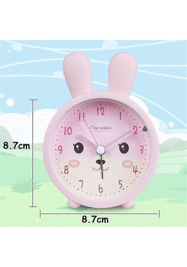 Kızlar İçin Tik Tak Sesi Çıkarmayan Çocuk Çalar Saat, Tavşan Çocuk Çalar Saat Sessiz Çalar Saat W Souv Diğer