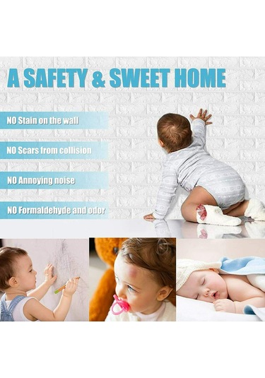 10 Adet 38 35 Cm 3d Duvar Sticker Kendinden Yapışkanlı Duvar Kağıdı Beyaz Beyaz Çok Renkli