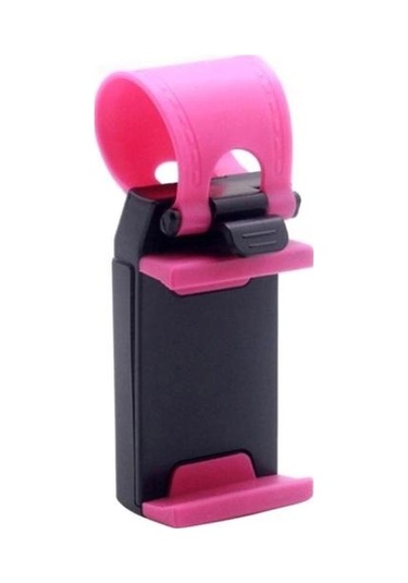 Jms Güçlü Taşıma Kapasitesi Profesyonel Evrensel Araç Direksiyon Cep Telefon Tutucu Pembe