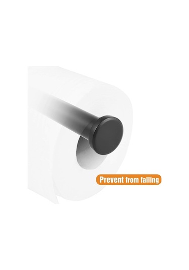 Pazly Siyah Tuvalet Kağıtlığı, Duvara Monte 304 Paslanmaz Çelik Tutucu -2 Adet, Mat Siyah Diğer