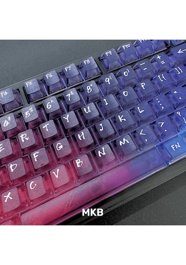 Nebula Bulutu Keycaps Renkli Sisli Mekanik Rgb Klavye Tuş Takımı Mor